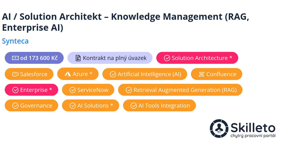 Synteca AI / Solution Architekt – Knowledge Management (RAG, Enterprise AI ...